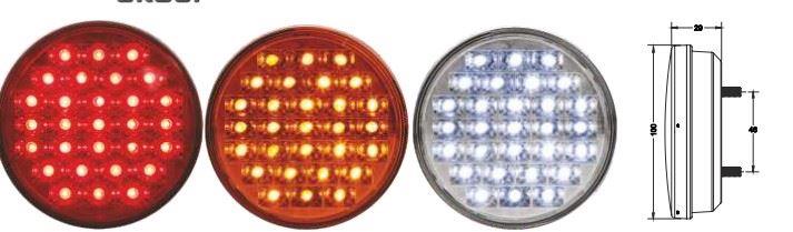 MODULER YUVARLAK STOP LAMBASI KIRMIZI 24V