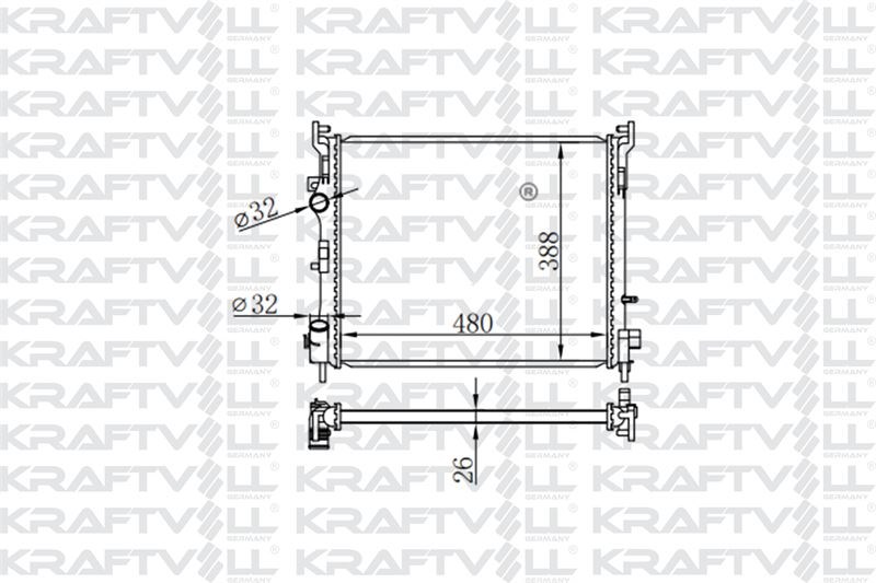 MOTOR RADYATOR CLIO II THALIA 1,5DCI 09> MEKANIK KLIMALI (480*414*34) (MT)