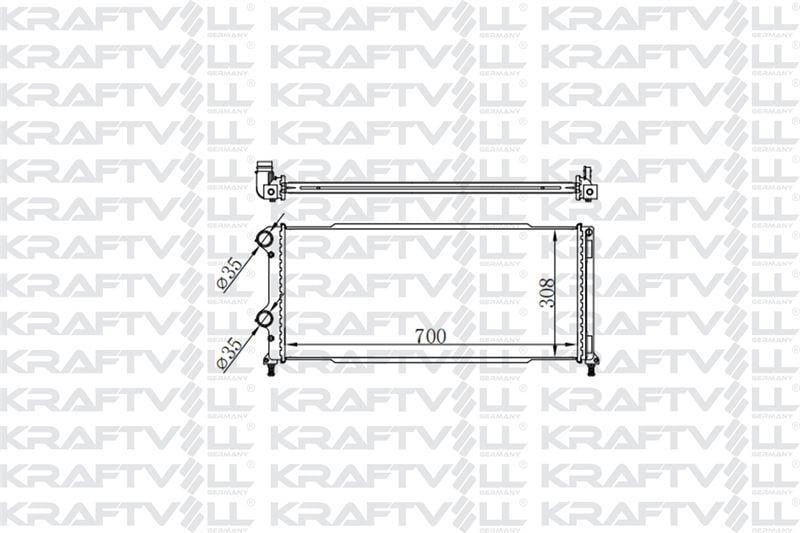 MOTOR RADYATOR DOBLO 1,3 / 1,9 JTD YM BRAZING (KLIMALI KLIMASIZ) / (1 SIRA ALB SISTEM) (700*380*16)