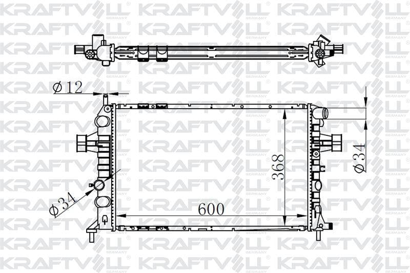 MOTOR RADYATORU (600×368×16) ASTRA G 98-> MANUEL> BRAZING