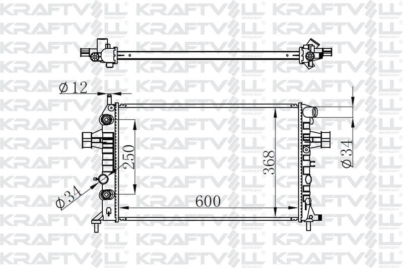 MOTOR RADYATORU (600×368×16) ASTRA G 98-> OTOMATIK> BRAZING
