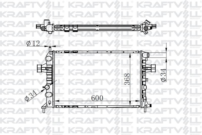 MOTOR RADYATORU (600×368×26) ASTRA G 98-> MANUEL> BRAZING