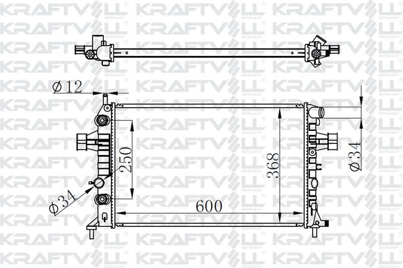MOTOR RADYATORU (600×368×26) ASTRA G 98-> OTOMATIK> BRAZING