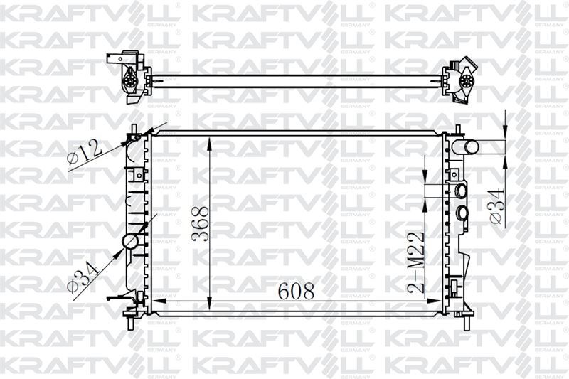 MOTOR RADYATORU (608×358×22) VECTRA B 95-> MANUEL> BRAZING
