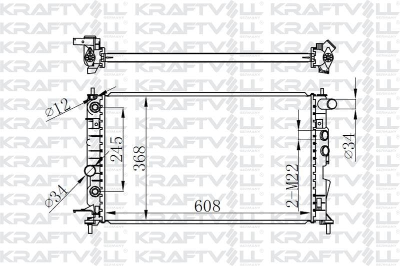 MOTOR RADYATORU (608×358×22) VECTRA B 95-> OTOMATIK> BRAZING