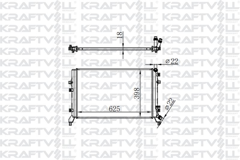 MOTOR RADYATORU GOLF V VI OCTAVIA A3 RAPID SUPERB 1,2 / 1,4TSI 07> (627*396*23) (MT)
