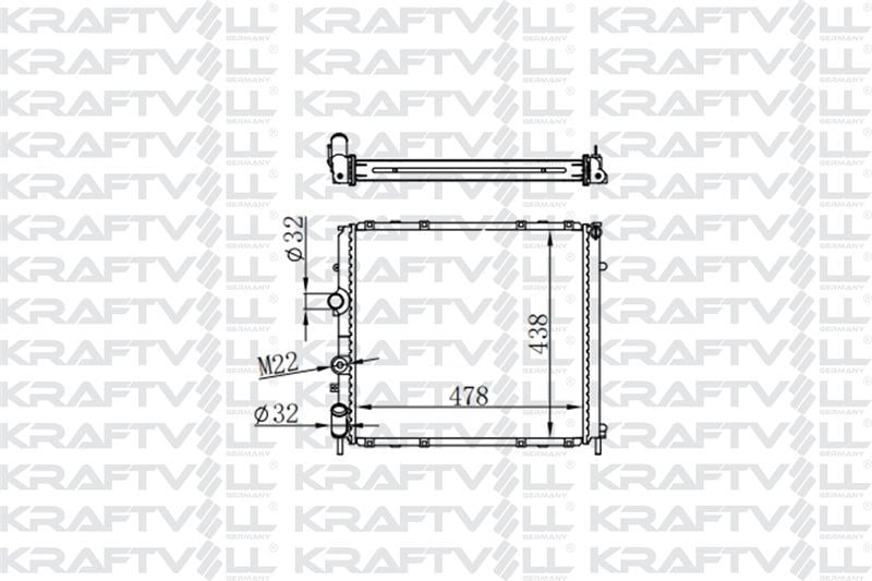 MOTOR RADYATORU KANGOO 1,5DCI / 1,9 EXPRESS 1,9 F8Q KLIMASIZ (478*438*32) BRAZING (MT)