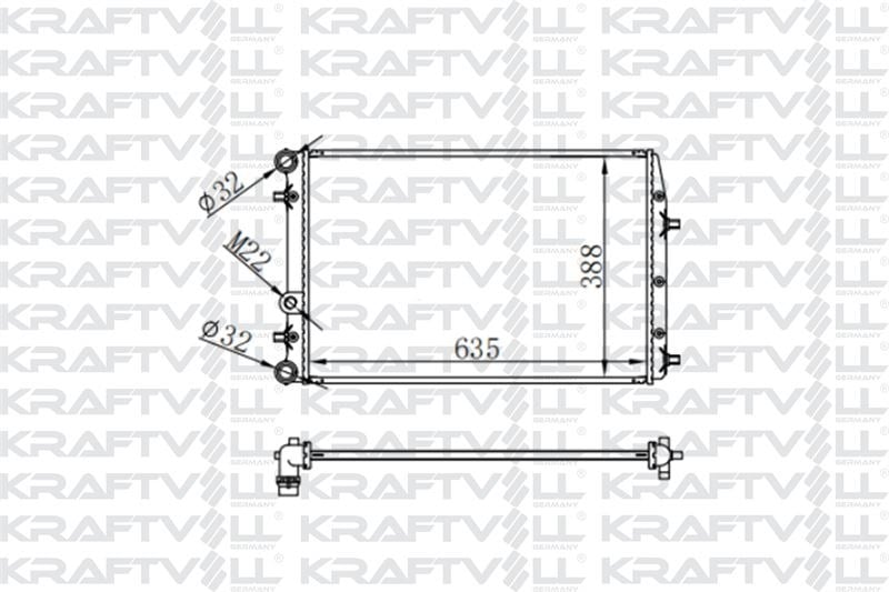 MOTOR RADYATORU POLO CORDOBA IBIZA IV V FABIA ROOMSTER 1,2 1,4 1,6 1,9TDI 99>16 (629*388*16) BRAZING