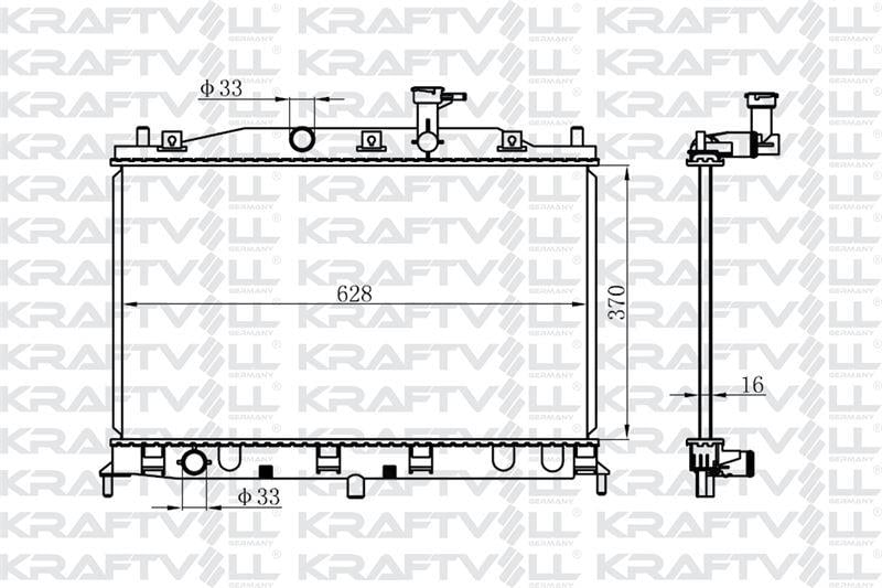 MOTOR SU RADYATORU ACCENT ERA 1.4 1.6 BENZINLI MANUEL VITES 2006-> (370×628×16)>BRAZING