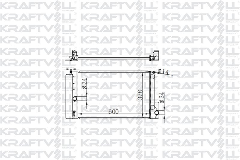 MOTOR SU RADYATORU AURIS 07>18 / COROLLA 06>13 BENZINLI MANUEL VITES (600X378X16)