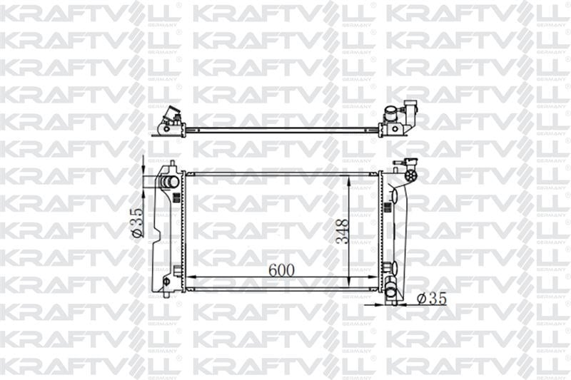 MOTOR SU RADYATORU AVENSIS 03>08 COROLLA 02>07 GECMELI MANUEL (600*348*16) BRAZING (MT)