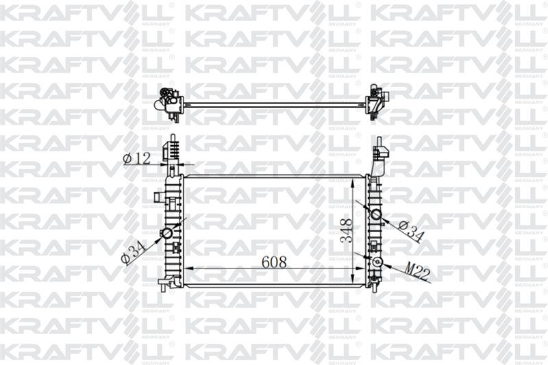 MOTOR SU RADYATORU BRAZING Z14XEP Z16XE MERIVA A (608*348*26) BRAZING (MT)