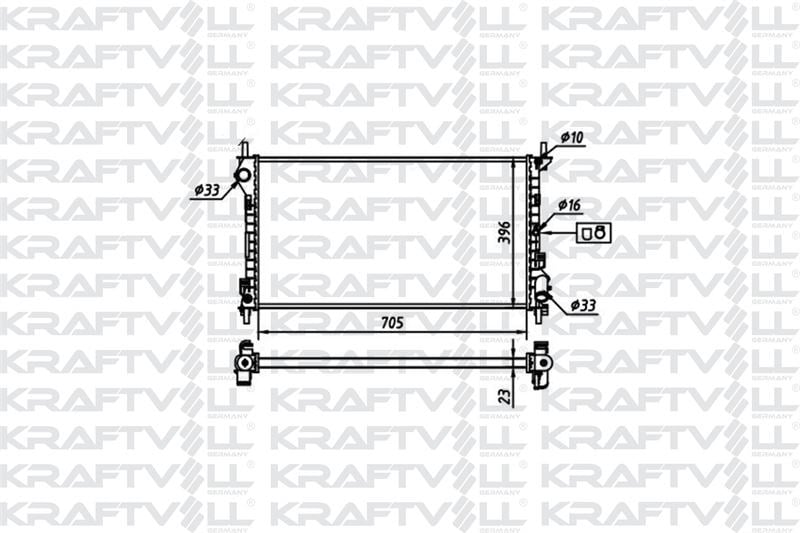 MOTOR SU RADYATORU CONNECT 1,8TDCI 75PS / 90PS / 110PS 02 /> KLIMALI (2 SIRA AL+PL) (705*396*23)