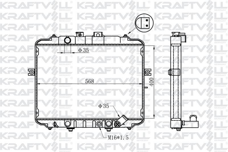 MOTOR SU RADYATORU H100 MINIBUS 1997-2005 - L300 MINIBUS 1997-2008 400X568X26 BRAZING