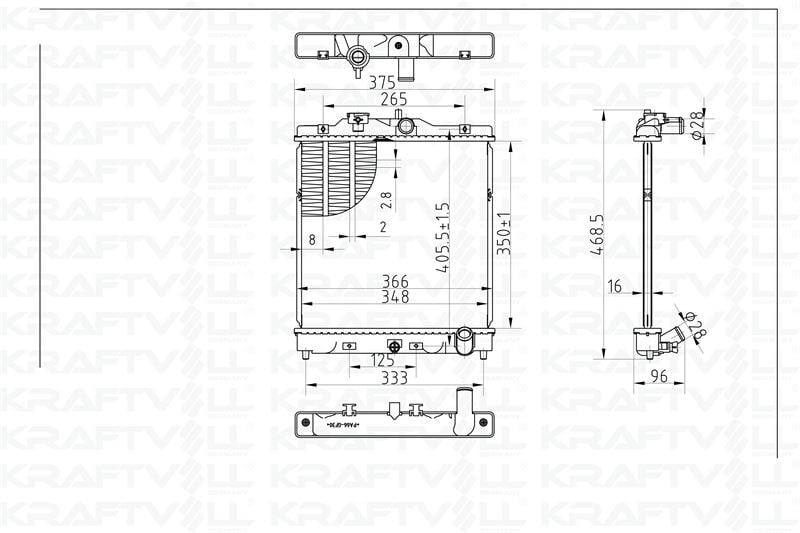 MOTOR SU RADYATORU HONDA CIVIC 1992 2000 MANUEL VITES (350X348X26)