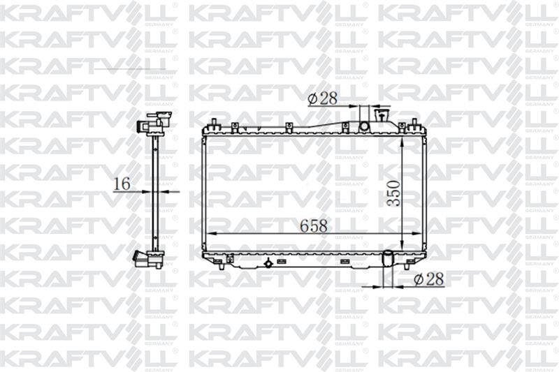 MOTOR SU RADYATORU HONDA CIVIC 2001 2006 MANUEL VITES (350*658*16) BRAZING (MT)