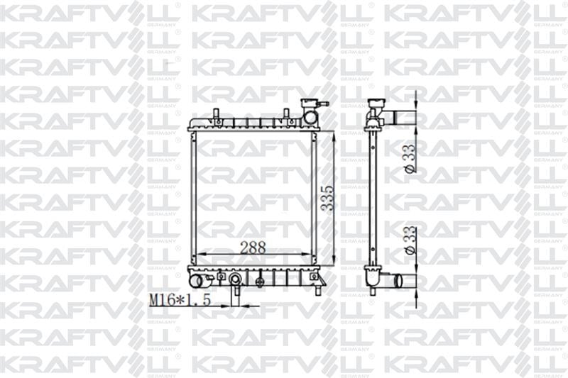 MOTOR SU RADYATORU HYUNDAI ACCENT 1.3 1.5 00>05 MANUEL (335*317*16)