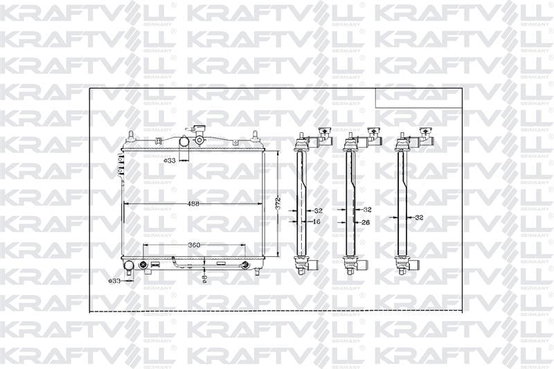 MOTOR SU RADYATORU HYUNDAI GETZ 02> BENZINLI OTOMATIK (370X488X26)