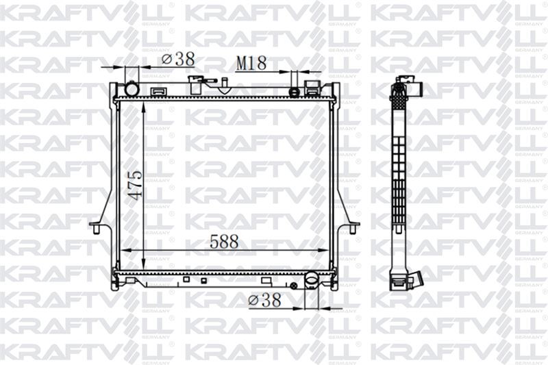 MOTOR SU RADYATORU ISUZU D-MAX 04>12 (MANUEL VITES) (475X588X26)