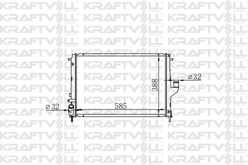 MOTOR SU RADYATORU LOGAN SANDERO DUSTER 1,5DCI K9K 08> (585*388*16) BRAZING (MT)