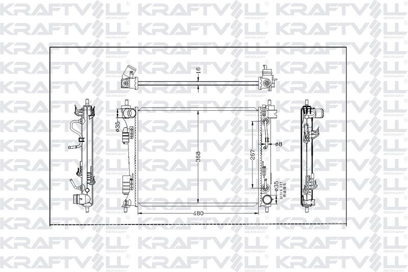 MOTOR SU RADYATORU MAVI I20 RIO 1.6 DIZEL 2011> OTOMATIK VITES