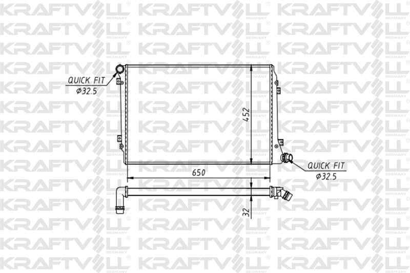 MOTOR SU RADYATORU (MEKANIK - 650×452×32) CADDY PASSAT GOLF JETTA OCTAVIA TOURAN SUPERB 1,9 / 2,0TDI