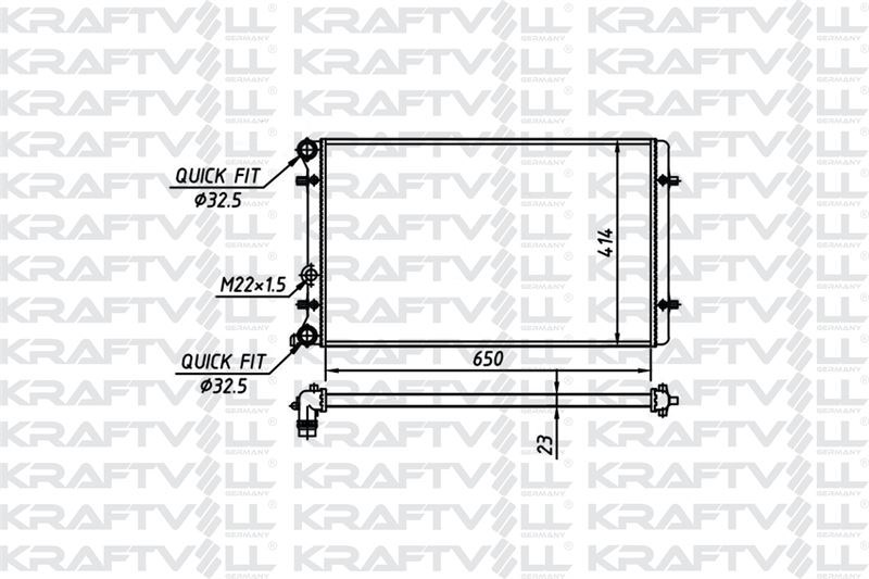MOTOR SU RADYATORU (MEKANIK) GOLF IV BORA OCTAVIA 1,6 AKL BCB BFQ 97>05 (650*414*22)
