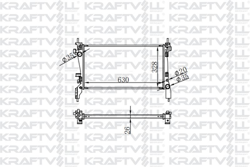 MOTOR SU RADYATORU NEMO BIPPER 1,3HDI 16V 75CV 12> FIORINO 1,3JTD 07> (1 SIRA ALB SISTEM) (630*328*2