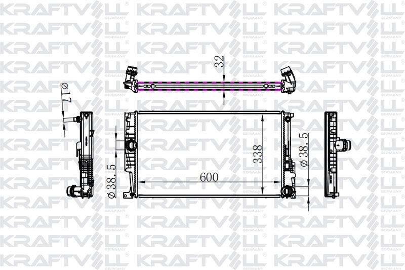 MOTOR SU RADYATORU OTM/SANZ BMW N47 N13 B47 F30 F20 F22 F32 F34 F36