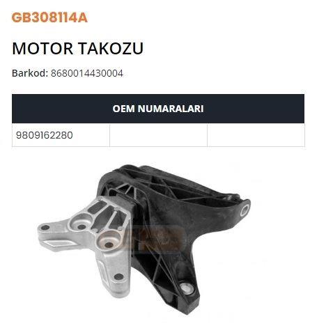 MOTOR TAKOZU 308 III-3008-508 II-5008-DS4-DS7-BERL INGO-PARTNER-RIFTER