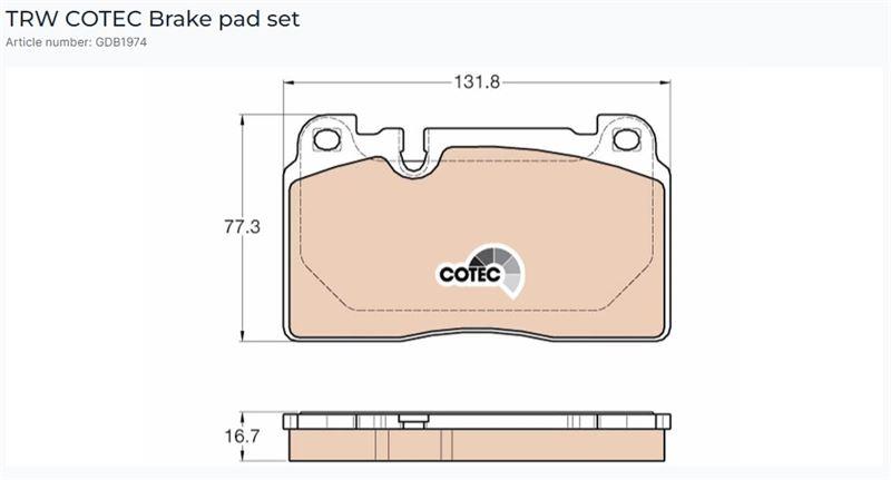 ÖN BALATA AUDI Q5 2.0 TFSI 2.0 TDI 3.0 TDI 12> A6 14> A7 14> PORSCHE MACAN 14> (GDB2022)