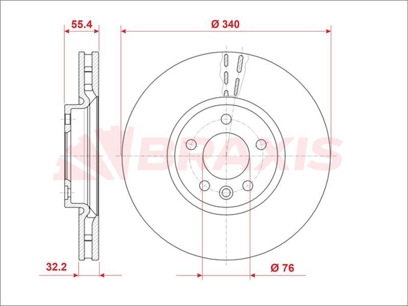 ON FREN AYNASI (DISK) (340x32,5) TRANSPORTER T6 T7 10>19 HAVALI