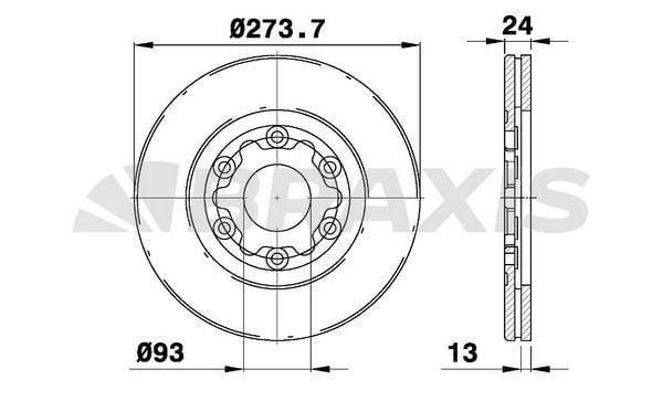 ON FREN AYNASI HAVALI FORD RANGER MAZDA B2500 2.5 D PICK UP 98-02 4X4 (274X6)