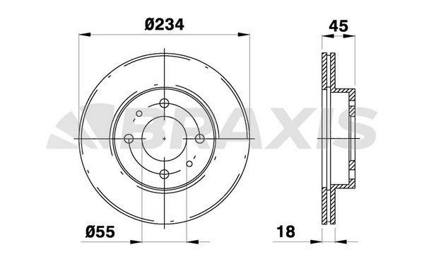 ON FREN AYNASI HAVALI MAZDA 323 89-96 MAZDA 121 1.1 / 1.3 16V / 1.5I 16V 91-96 (235MM)