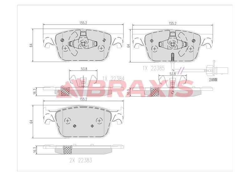 ON FREN BALATASI AUDI A4 1.4 TFSI 2.0 TFSI 15> A5 1.4 TFSI 2.0 TFSI 16>