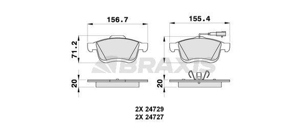 ON FREN BALATASI FIAT DOBLO III 500L 10> OPEL COMBO 12> LANCIA DELTA III 09>14