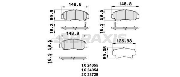 ON FREN BALATASI HONDA CIVIC 1.4-1.6-1.8 HB-SEDAN 2006-> CIVIC (FB7) 2012->  HONDA FRV 2006->