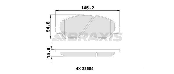 ON FREN BALATASI MITSUBISHI LANCER 03-11 ASX 11-13 GALANT 96-> OUTLANDER 03-> 4008 12-> C4 12-> COMPASS 06-> PATRIOT 07-> SEBRING 07-10 AVENGER 07-> CALIBER 06->