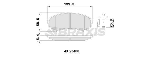 ON FREN BALATASI MITSUBISHI PAJERO 3.2DI D 07> MAZDA E2000; E2200 2.0.2.2D (06 / 1994 08 / 2002) 14 TEK