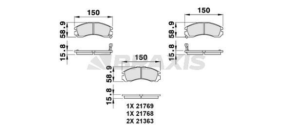ON FREN BALATASI PAJERO II 2,5TD 90>99 OUTLANDER 03> / P4007 C CROSSER 06>