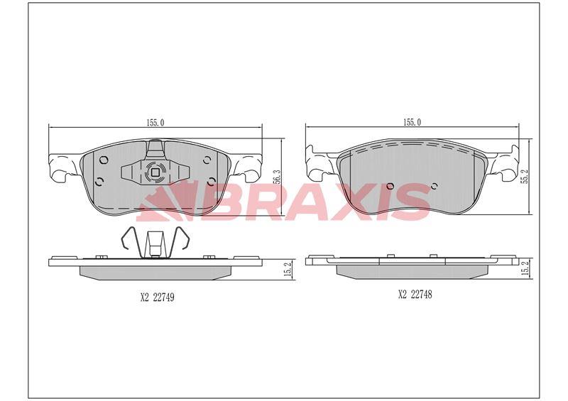 ON FREN BALATASI YENI KASA FIESTA 17> 1.0 ECO BOOST, 1.1, 1.5 ST ECO BOOST, 1.5 TDCI