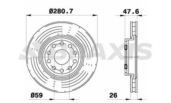 ON FREN DISK AYNASI ALFA 166 2.0I TWIN SPARK