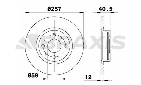 ON FREN DISK AYNASI BRAVA BRAVO I MAREA PUNTO TEMPRA TIPO ALFA ROMEO 145 146 (257MM)