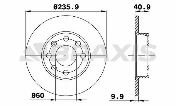 ON FREN DISK AYNASI CORSA A 1.2 / 1.3 / 1.4 83 89 KADETT D / E 1.2 / 1.3 / 1.4 84 90