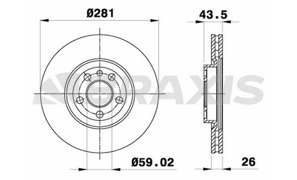 ON FREN DISK AYNASI EXPERT JUMPY SCUDO P806 EVASION 1.9TD / 2.0 / 2.0T / 2.1 TD (94 06) / (HAVA SOGU