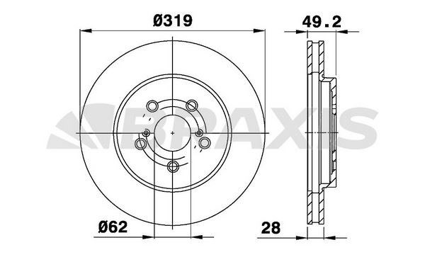 ON FREN DISK AYNASI LEXUS RX 300 RX 400H 3.0I