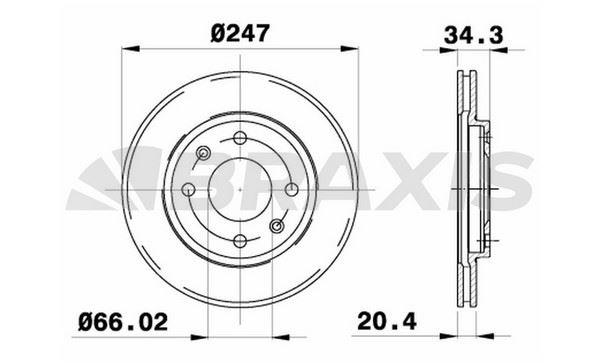 ON FREN DISK AYNASI P106 SAXO 1.1 / 1.3 / 1.4 / 1.4I / 1.5D / 1.6I 91> P206 P306 P206+ (T3E) P205 P309 AX ZX X