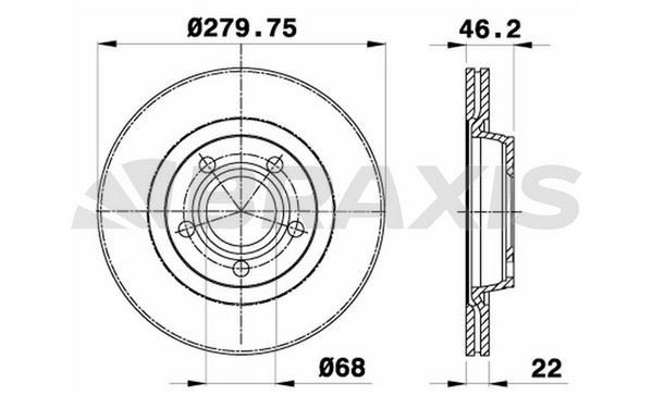 ON FREN DISK AYNASI PASSAT 96>00 A4 94>00 A8 96>10 PHAETON 02>
