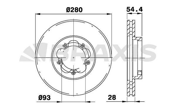 ON FREN DISK AYNASI TRANSIT V347 06>14 O.CEKER HAVA SOGUTMALI OLCU: (280 * 28)