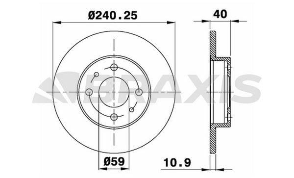 ON FREN DISKI FIAT 500 500C 07> TEMPRA TIPO PUNTO PANDA MAREA BRAVO 96> ALFA ROMEO 145 146 155 92> FORD KA 08>12